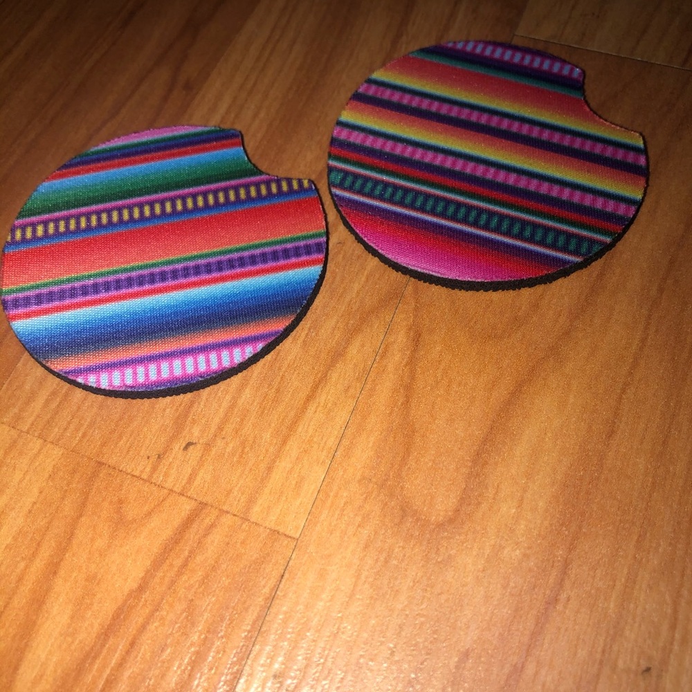 Serape Car Coaster Set